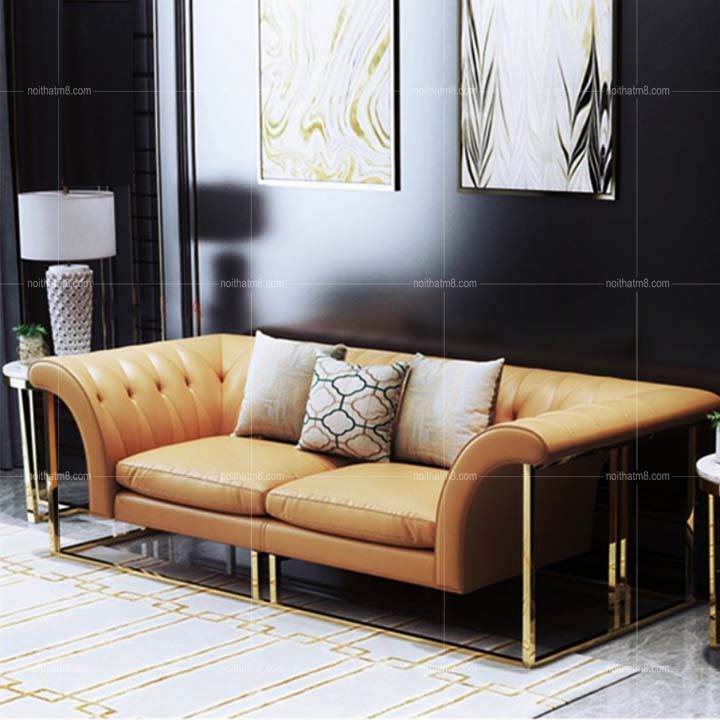 Ghế sofa da đệm mousse Dulcie sang trọng hiện đại M8-3525 thumbnail 3