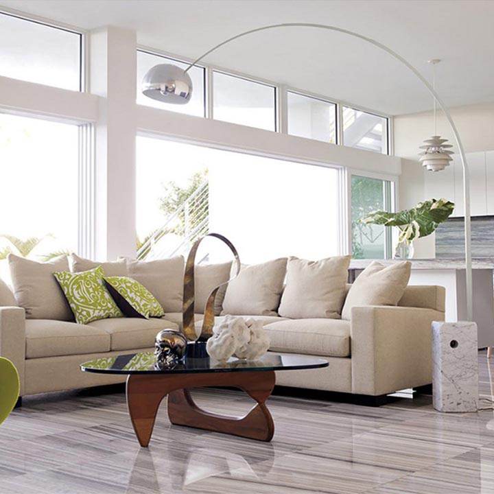 Bàn sofa gỗ kính cường lực phong cách Bắc Âu M8-4229
