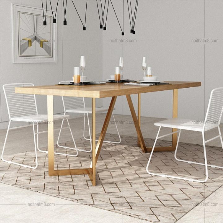 Bàn ăn gỗ giá rẻ đơn giản & hiện đại M8-4083 thumbnail 4