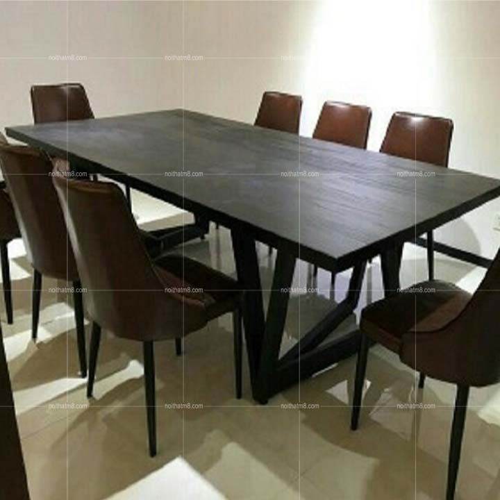 Bàn ăn gỗ tự nhiên kiểu dáng nhã nhặn, lịch sự M8-4084 thumbnail 2