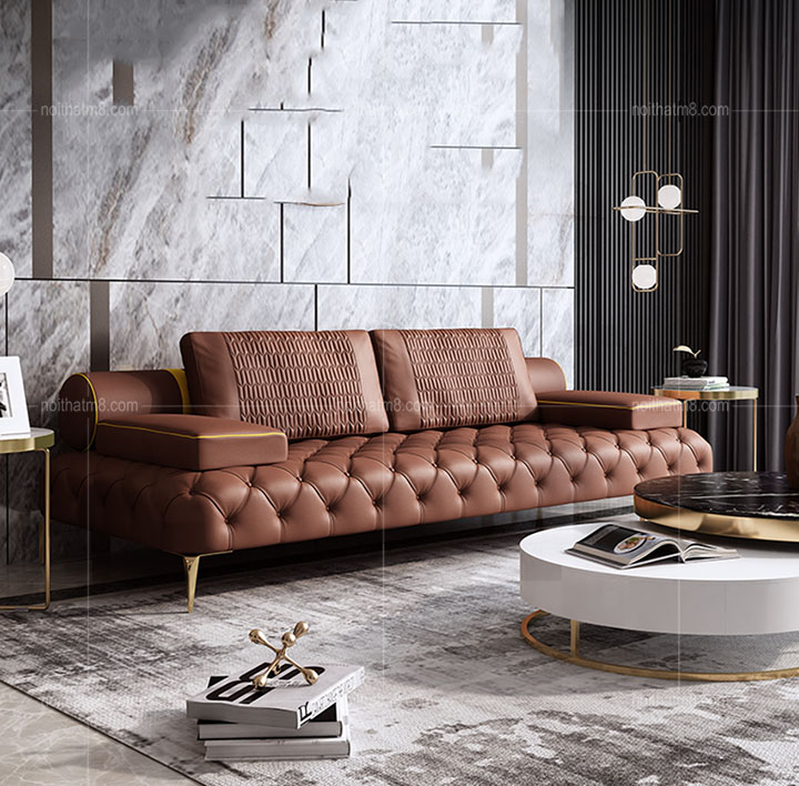 Sofa da văng phòng khách hiện đại 2020 M8-3632