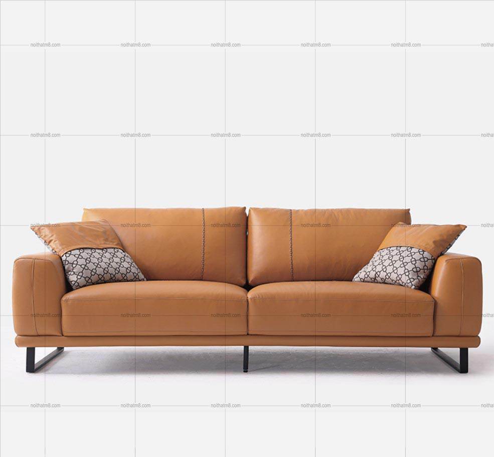 Mẫu sofa da đẹp  kết hợp chân sắt sơn tĩnh điện M8-3558 thumbnail 4