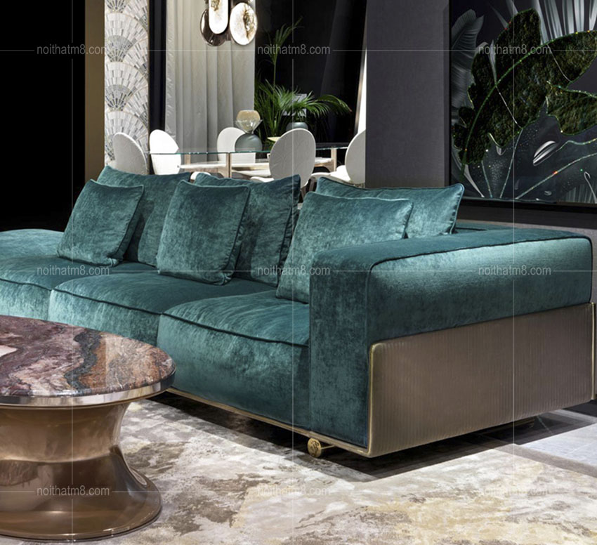 Ghế sofa nỉ nhung cao cấp kiểu dáng hiện đại, sang trọng M8-3557 thumbnail 3