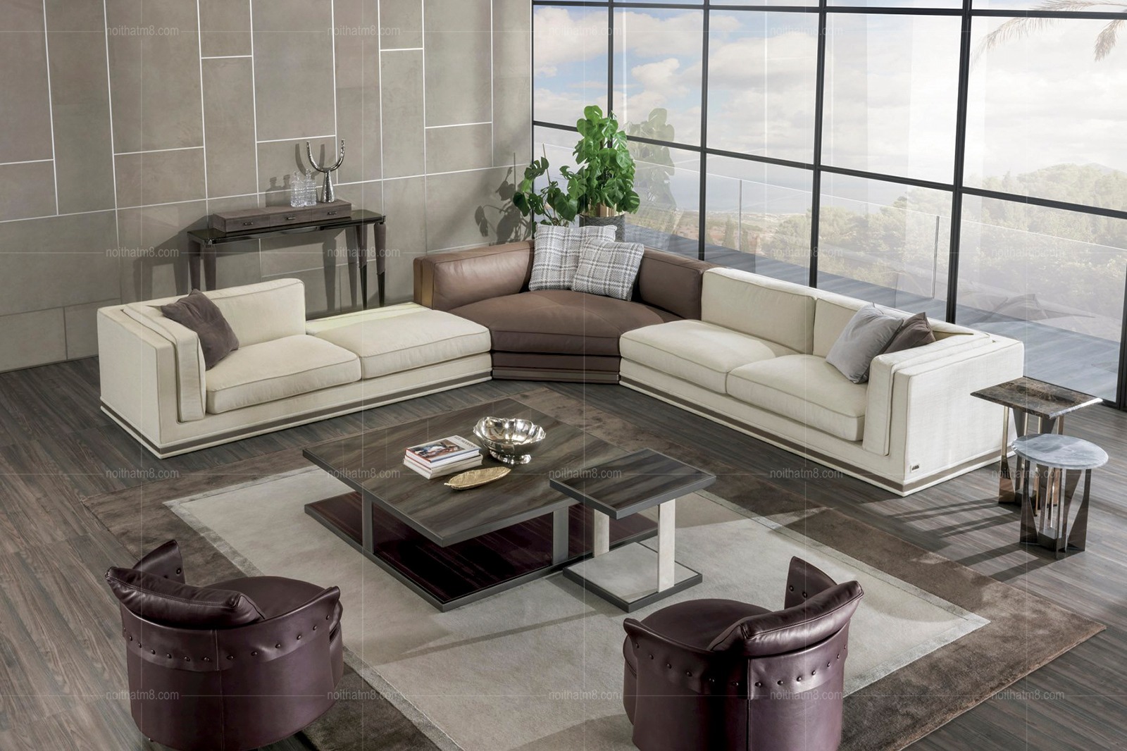 Mẫu sofa nỉ nhung phong cách Bắc Âu cao cấp M8-3583 thumbnail 5
