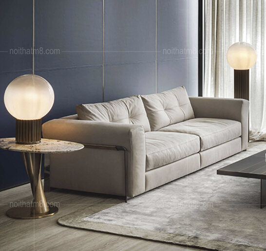 Mẫu sofa da đẹp cao cấp cho phòng khách M8-3553 - Nội thất M8
